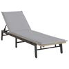 vidaXL liggestol med hynde polyrattan beige