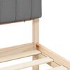vidaXL Sengestel med Polstret Hovedgavl Lysegrå 75 x 190 cm