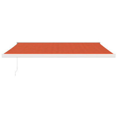 vidaXL foldemarkise 4,5x3 m stof og aluminium orange og brun