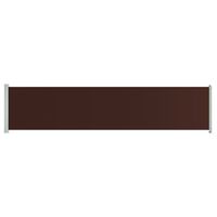 vidaXL sammenrullelig sidemarkise til terrassen 140x600 cm brun