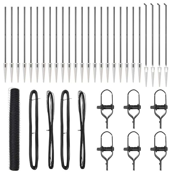 vidaXL Hegnsp&aelig;l Gr&aring; 50 x 1,2 m (50 mm mesh) St&aring;l og PVC