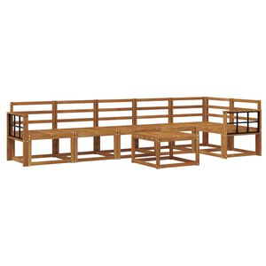 vidaXL Udend&oslash;rs sofagruppe 7 pcs Naturfarvet Massivt Akacietr&aelig;