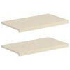 vidaXL Vindueskarme 2 stk. Hvid 70 x 30 x 2 cm Massivt Eg Tr&aelig;