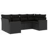 vidaXL sofas&aelig;t til haven 6 dele med hynder polyrattan sort