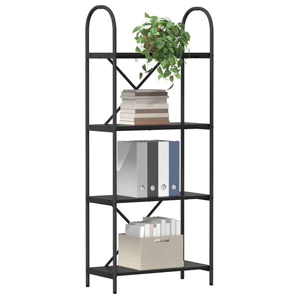 vidaXL Bogreol Sort eg 60 x 30 x 146 cm Konstrueret tr&aelig;