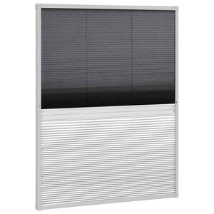 vidaXL plisseret insektnet til vinduer aluminium 60 x 80 cm med afskygning