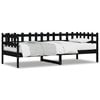 vidaXL daybed 80x200 cm massivt fyrretr&aelig; sort