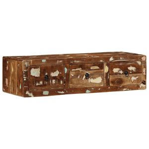 vidaXL væghængt tv-skab 100x32x25 cm massivt genbrugstræ