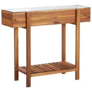 vidaXL forh&oslash;jet plantekasse massivt akacietr&aelig; og zink