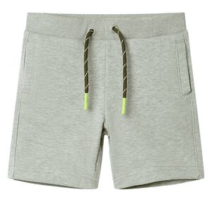 Shorts til b&oslash;rn str. 140 med sn&oslash;re lys kakimeleret