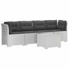 vidaXL 4-personers have-sofa med puder i rattan-look PP Hvid