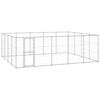 vidaXL udend&oslash;rs hundebur 24,2 m&sup2; galvaniseret st&aring;l