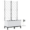 vidaXL Havekrukke med vanding og hjul 2 stk. Hvid 80 x 40 x 148 cm PP