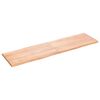 vidaXL bordplade 180x50x(2-4) cm naturlig kant behandlet træ lysebrun