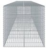 vidaXL gabionkurv med cover 800x100x100 cm galvaniseret jern