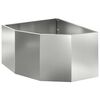 vidaXL Hj&oslash;rne Plantekasse S&oslash;lv 60 x 60 x 35 cm Galvaniseret st&aring;l
