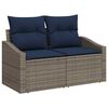vidaXL Havem&oslash;belsofa Gr&aring; 123 x 62 x 69cm polyrattan