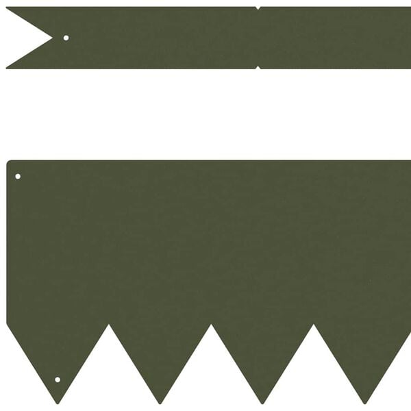 vidaXL Pl&aelig;nekant 10 pcs Oliven gr&oslash;n 100 x 0.05 x 20 cm Koldvalset St&aring;l