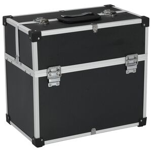 vidaXL v&aelig;rkt&oslash;jskasse 38 x 22,5 x 34 cm sort aluminium