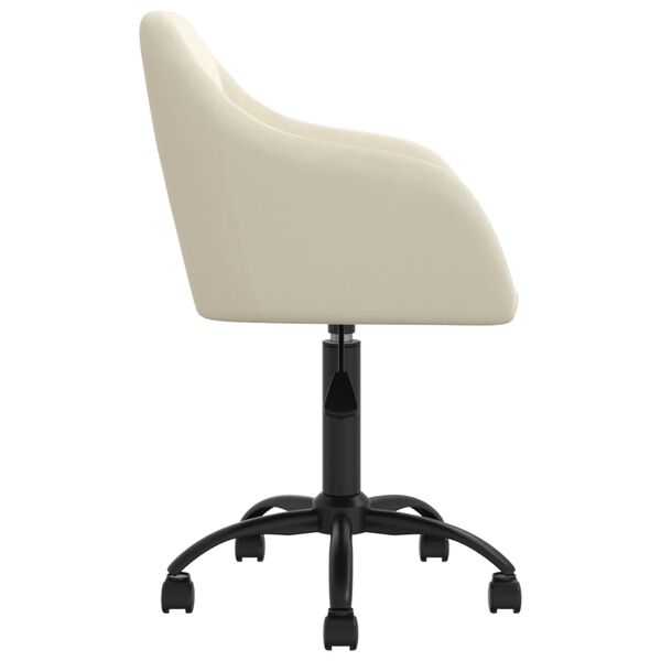 vidaXL drejelige spisebordsstole 6 stk. fl&oslash;jl cremefarvet