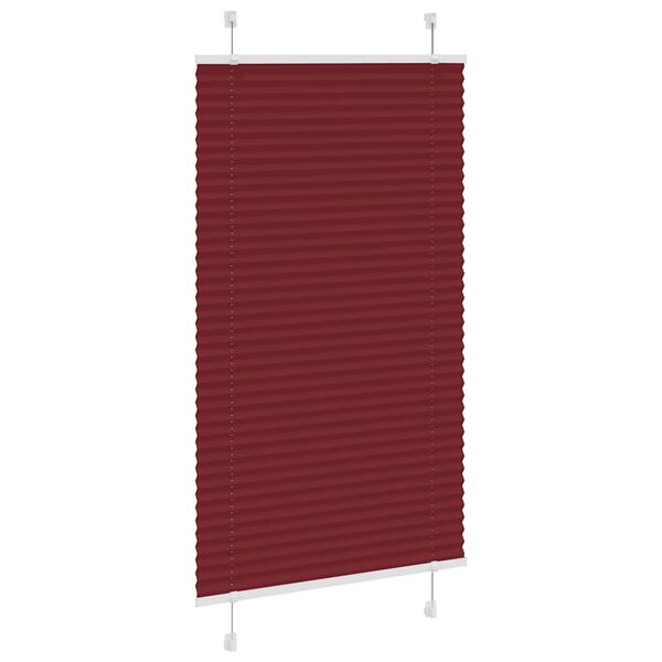 vidaXL Pliss&eacute;gardin Bordeauxr&oslash;d 70x100 cm Stofbredde 69,4 cm Polyester