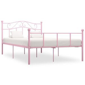 vidaXL sengestel 120x200 cm metal pink