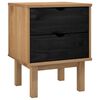 vidaXL Sengebord OTTA Sort 45 x 39 x 57 cm Massivt fyrretr&aelig;