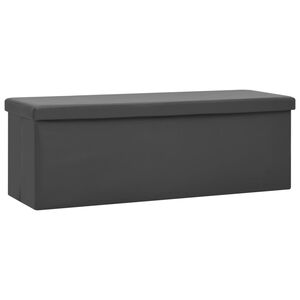 vidaXL foldbar opbevaringsb&aelig;nk PVC gr&aring;