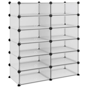 vidaXL skoreol 94,5x36,5x106 cm PP transparent