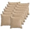 vidaXL Pudebetr&aelig;k 12 stk. HOUTEN Gr&aring;brun 40 x 40 cm Chenille Stof