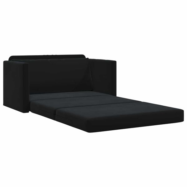 vidaXL Sovesofa 110cm Sort Fl&oslash;jl