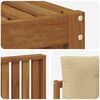 vidaXL Udend&oslash;rs sofagruppe med pude 4 pcs Naturlig og Beige