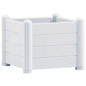 vidaXL h&oslash;jbed 43x43x35 cm PP hvid