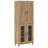 vidaXL Highboard 2 pcs Artisan Egetr&aelig; 69,5 x 34 x 180 cm