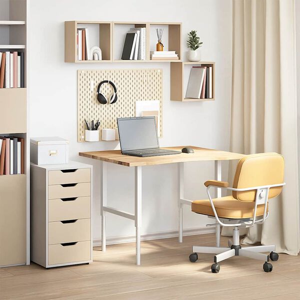 vidaXL bordplade ubehandlet 100x80x2,5 cm massivt egetr&aelig; rektangul&aelig;r