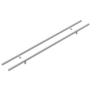 vidaXL Skab H&aring;ndtag 2 stk. S&oslash;lv 700 mm Rustfrit st&aring;l