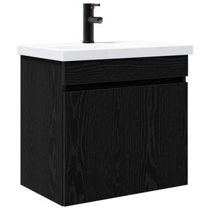 vidaXL Badev&aelig;relses Vanity-enhed med Armatur Sort eg 61 x 40 x 74,5 cm