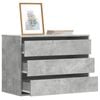 vidaXL kommode til hj&oslash;rne 80x41x58 cm konstrueret tr&aelig; betongr&aring;