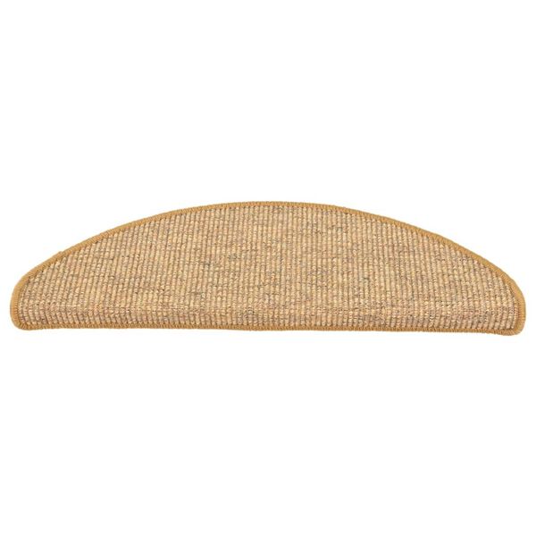 vidaXL trappemåtter 15 stk. 65x21x4 cm sisal halvrund store