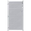vidaXL Haveport med lås Sølv 96 x 200 cm Rustfrit stål