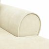 vidaXL Chaise lounge med volant Creme 91 x 157 x 91 cm Ribbet stof