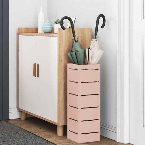 vidaXL Parasolfod Lyserød 15.5 x 15.5 x 49 cm Metal