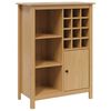 vidaXL Vinskab HILL Honningbrun 79,5 x 40 x 107,5 cm Massivt fyrretr&aelig;