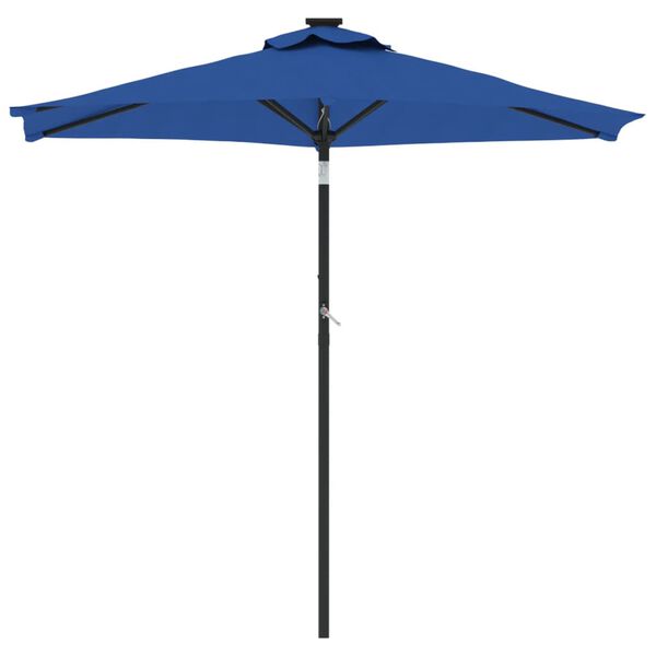 vidaXL parasol med st&aring;lstang 225x225x212 cm azurbl&aring;