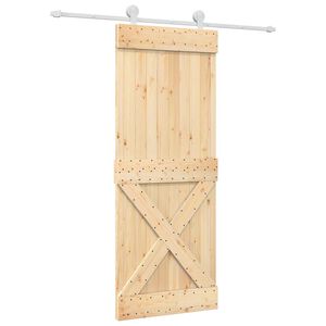vidaXL Skyded&oslash;r 80 x 210 cm Massivt Fyrretr&aelig; (Ubehandlet)
