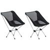 vidaXL foldbare campingstole 2 stk. m. b&aelig;retaske 54x50x65 cm aluminium