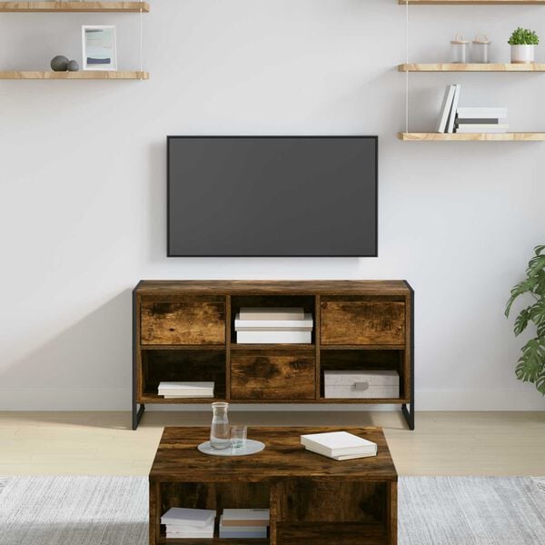 vidaXL TV-skab med skuffe R&oslash;get Eg 100 x 36 x 49,5 cm Konstrueret tr&aelig;