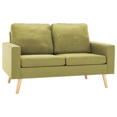 vidaXL 2-personers sofa stof grøn