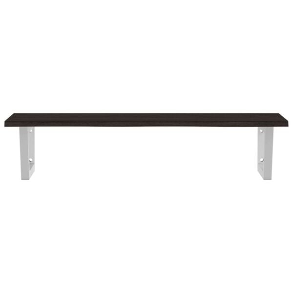 vidaXL badev&aelig;relseshylde st&aring;l og massivt egetr&aelig;