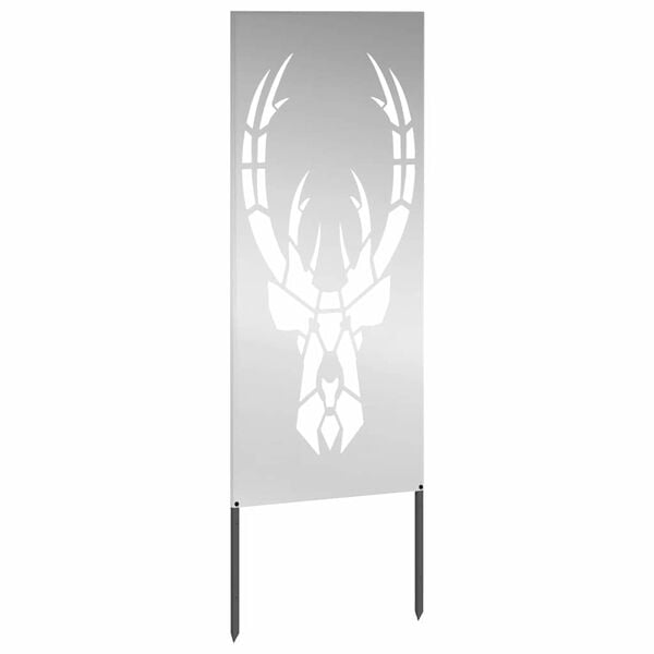 vidaXL Have privatliv skærm Sølv 50 x 140 cm Galvaniseret stål